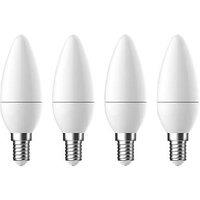 LAP E14 Candle LED Light Bulb 470lm 4.2W 4 Pack (677PP)