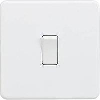 Knightsbridge 20A 1-Gang DP Control Switch Matt White (677TY)