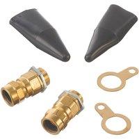 Vimark Brass Exterior Gland Kit Short 20mm Black 2 Pack (677VT)