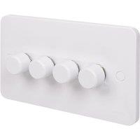 Schneider Electric Lisse 4-Gang 2-Way Dimmer Switch White (6780J)