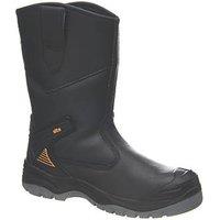 Site Hydroguard Size 10 Black Waterproof Steel Toe Cap Safety Rigger Boots (678FY)