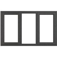 Crystal Left & Right-Hand Opening Clear Double-Glazed Casement Anthracite on White uPVC Window 1770mm x 1190mm (678JP)