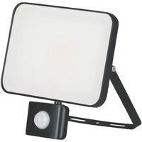 Brackenheath iSpot Frameless II Indoor & Outdoor LED Floodlight With PIR Sensor Black 20W 2200lm (678TW)