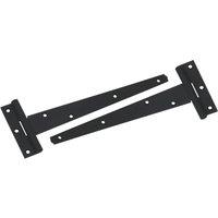 Smith & Locke Black Tee Hinges 250mm 2 Pack (679VE)