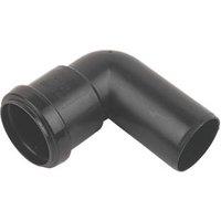 FloPlast Push-Fit 90 Conversion Bend Black 90 40mm (68042)