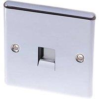 LAP 1-Gang Master Telephone Socket Polished Chrome (68067)
