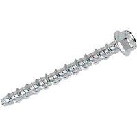 Rawlplug LX Zinc-Plated Steel Flanged Concrete Screwbolts M6 x 75mm 10 Pack (6806J)