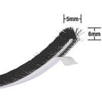 Stormguard Self-Adhesive Brush Pile Weatherstrips Black 5m 3 Pack (6807V)