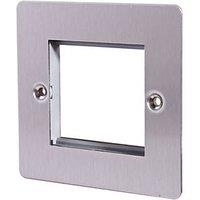 LAP 2-Module Modular Faceplate Brushed Stainless Steel (68198)