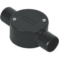 Deta TTE 2 Way 25mm Through Box Black (681VT)