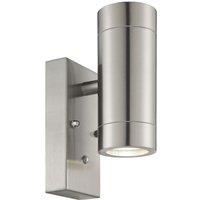 Saxby Palin Outdoor Wall Light With Photocell Brushed Stainless Steel (681VX)