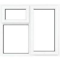 Crystal Right-Hand & Top Opening Clear Triple-Glazed Casement White uPVC Window 1190mm x 1115mm (682JM)