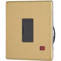 Contactum Lyric 13A Unswitched Fused Spur with Neon Brushed Brass with Black Inserts (682RP)
