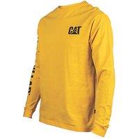 CAT Trademark Banner Long Sleeve T-Shirt Yellow 3X Large 54-56" Chest (682VF)