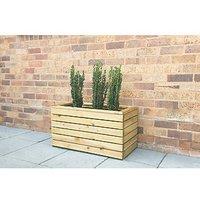 Forest Rectangular Double Linear Planter Natural Wood 800mm x 400mm x 440mm (6836X)