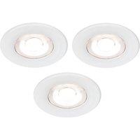 LAP Fixed Fire Rated LED Smart Downlights Matt White 4.7W 520lm 3 Pack (683FM)