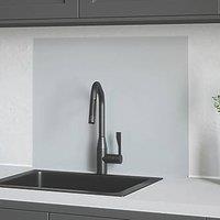 House Beautiful Platino Silver Grey Kitchen Splashback 600mm x 750mm x 6mm (683JM)