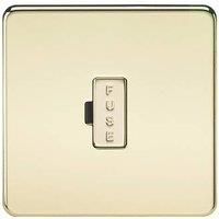 Knightsbridge 13A Unswitched Fused Spur Polished Brass (683TX)