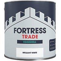 Fortress Trade 2.5Ltr Brilliant White Eggshell Water-Based Trim Paint (684JM)