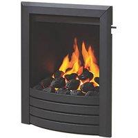 Be Modern Design Black Slide Control Inset Gas Manual Fire 510mm x 173mm x 605mm (684TT)