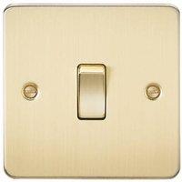 Knightsbridge 10AX 1-Gang 2-Way Light Switch Brushed Brass (684TX)