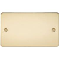 Knightsbridge 2-Gang Blanking Plate Polished Brass (684TY)