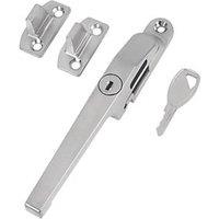 Smith & Locke Left or Right-Handed Modern Locking Casement Fastener Satin Chrome (6857R)