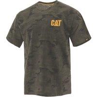 CAT Trademark Tee Short Sleeve T-Shirts (Mens) Dark Green Large 41" Chest (685YR)