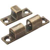 Carlisle Brass Double Ball Cabinet Catch Antique Brass 17mm x 12mm (6863P)