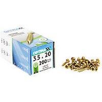 Optimaxx PZ Countersunk Wood Screws 3.5mm x 20mm 200 Pack (686TY)