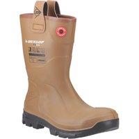 Dunlop Purofort RigPRO Fur Lining Size 6.5 Brown Steel Toe Cap Safety Wellies (686XG)