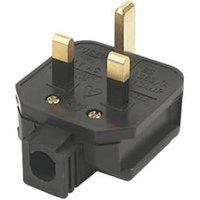 Essentials 13A Fused Heavy Duty Plug Black (68744)