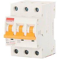 Contactum Defender 25A TP B Curve 3-Phase MCB (687HA)