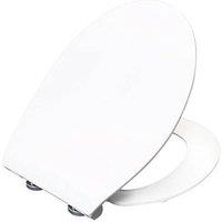 Bemis Click & Clean Slim Soft-Close with Quick-Release Toilet Seat Thermoset Plastic White (687PH)