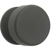 Elite Knobs & Handles Kensington Knurled Cabinet Knob Matt Black 35mm (688KK)
