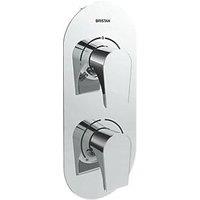 Bristan Hourglass Concealed Dual Outlet Thermostatic Chrome Shower Valve With Diverter (688RH)
