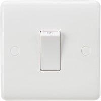 Knightsbridge Curved Edge 45A 1-Gang DP Cooker Switch White (688YA)