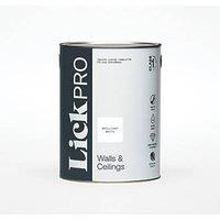 LickPro 5Ltr Pure Brilliant White Eggshell Emulsion Paint (689FW)