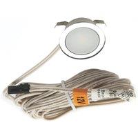 VEW Sola Recessed Round LED Kitchen Plinth Light Polished Chrome 0.4W 27lm (689TW)