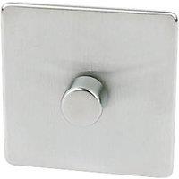 Crabtree Platinum 1-Gang 2-Way Dimmer Switch Satin Chrome (69050)
