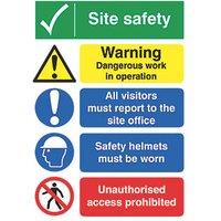 Essentials "Site Safety" Boards 400mm x 300mm 25 Pack (6907T)