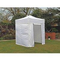 Mini Marquees 6' 6" x 6' 6" (Nominal) Hip Fabric Gazebo White (690RW)