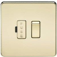 Knightsbridge 13A Switched Fused Spur Polished Brass (690TX)