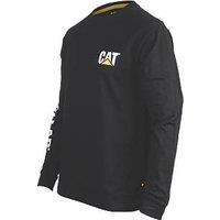 CAT Trademark Banner Long Sleeve T-Shirt Black Small 36-38" Chest (690VF)