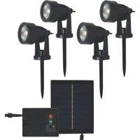 Zink Maltby Outdoor LED Solar-Powered Path Lights Black 200lm (690VJ)