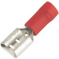 Essentials Insulated Red 6.3mm Push-On (F) Crimps 100 Pack (69179)