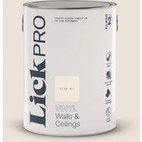 LickPro 5.0Ltr Pink 01 Vinyl Matt Emulsion Paint (691TM)
