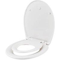 Havel Soft-Close with Quick-Release Family Toilet Seat Duraplast White (692JK)
