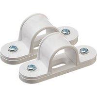 Deta TTE uPVC Spacer Bar Saddles 20mm White 2 Pack (692VT)