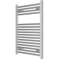 Flomasta 800mm x 500mm 925BTU Chrome Flat Towel Radiator (693TF)